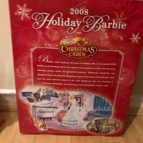 New Vintage 2008 Mattel Holiday Barbie A Christmas Carol L9643 Doll Toy DM24 - Picture 2 of 2
